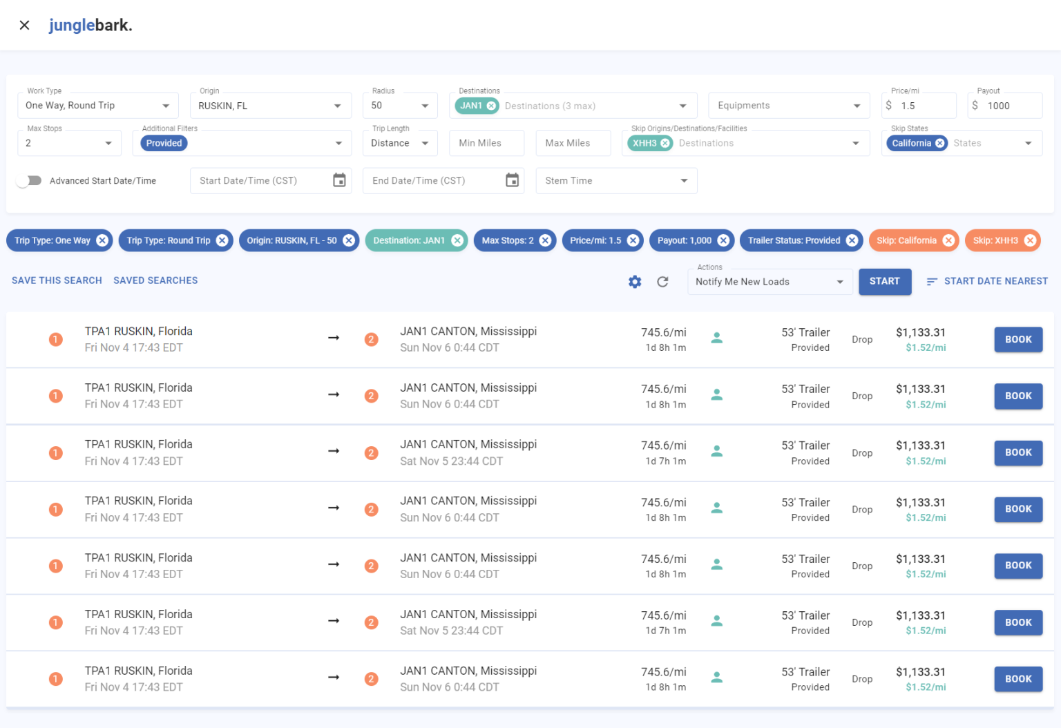 Jungle Bark Amazon Relay Auto Booker and Refresher